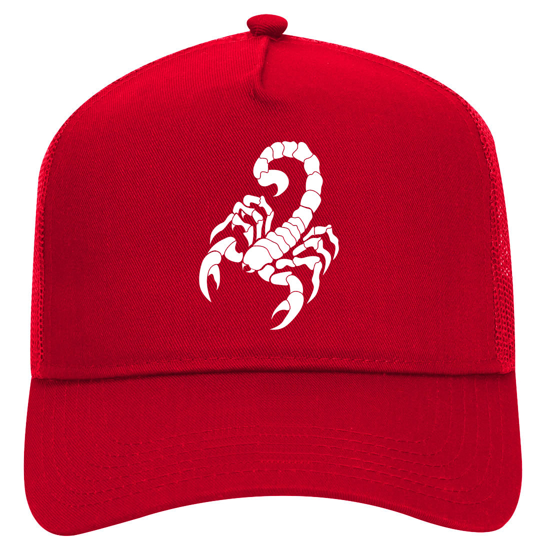 Scorpion Insect Scorpio Astrology Symbol Mens Mesh Trucker Hat Red