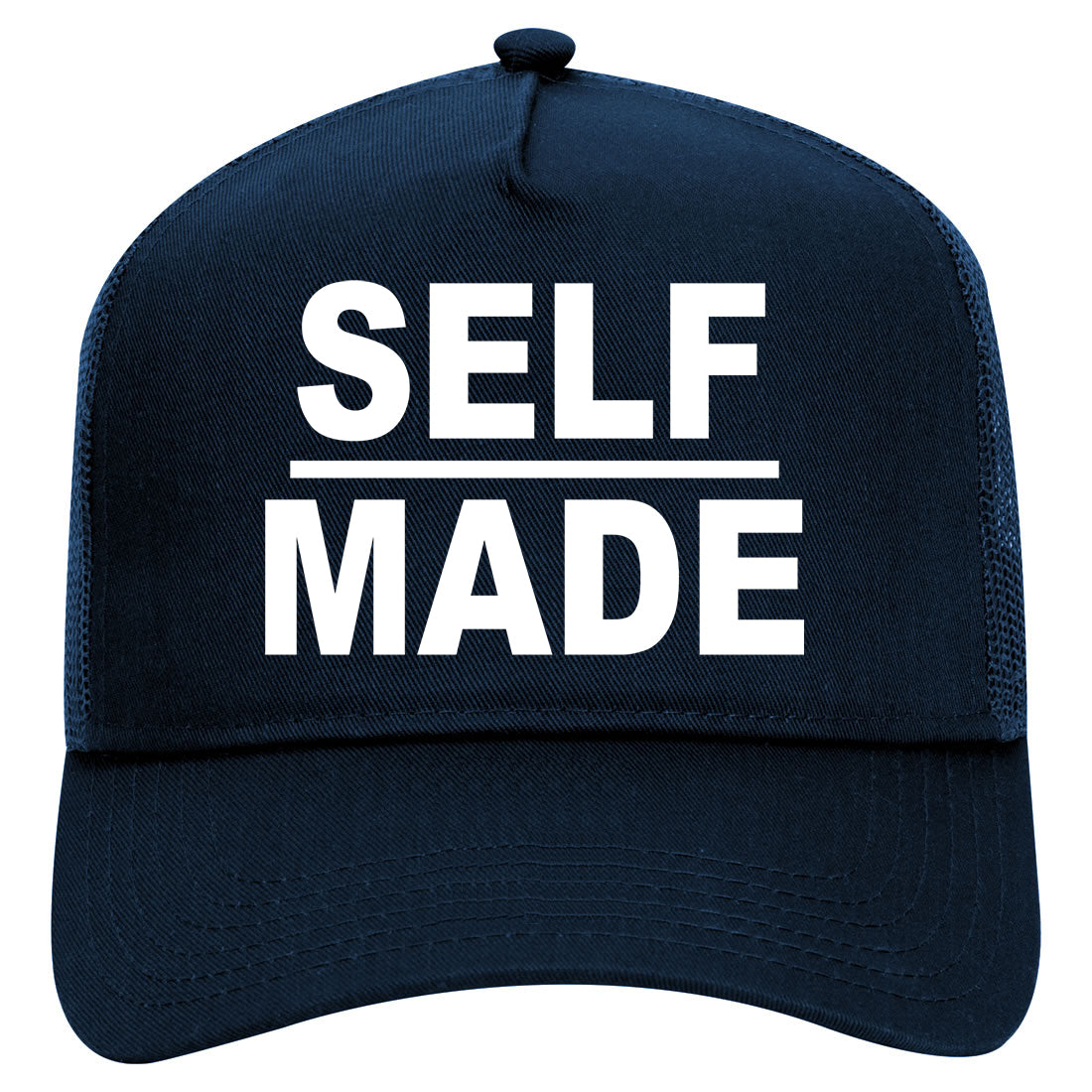 Self Made Mens Mesh Trucker Hat Navy Blue