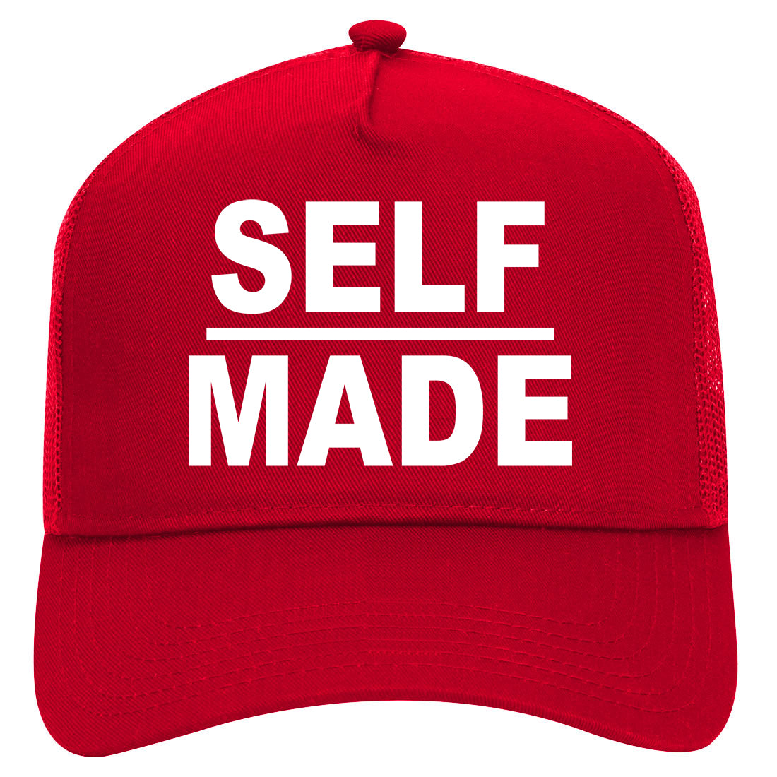 Self Made Mens Mesh Trucker Hat Red