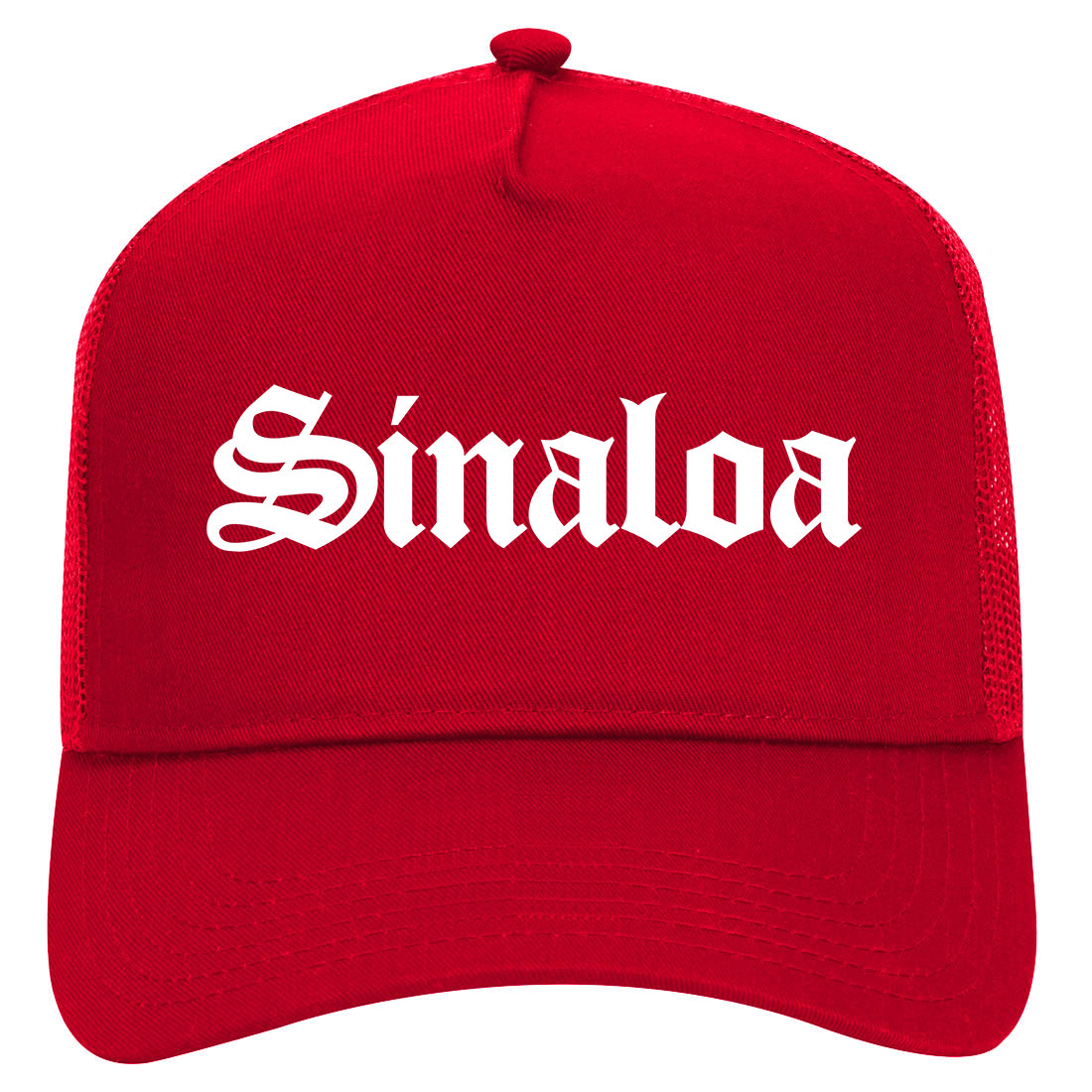 Sinaloa Mexico Cartel Mens Mesh Trucker Hat Red