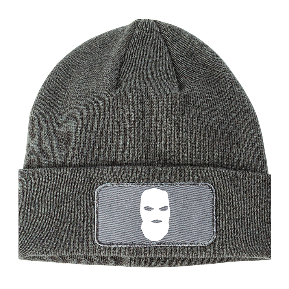 Ski Mask Robber Winter Knit Adult Beanie Hat Grey