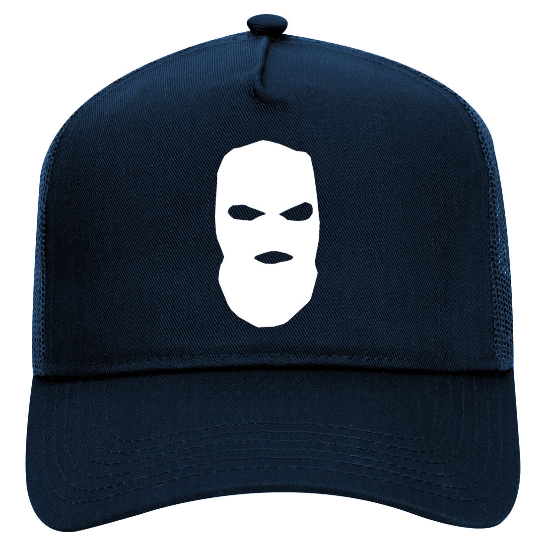 Ski Mask Robber Mens Mesh Trucker Hat Navy Blue