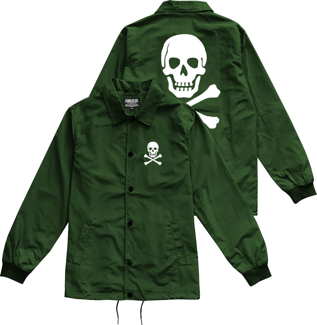 Skull and Crossbones Mens Coaches Jacket – KINGS OF NY
