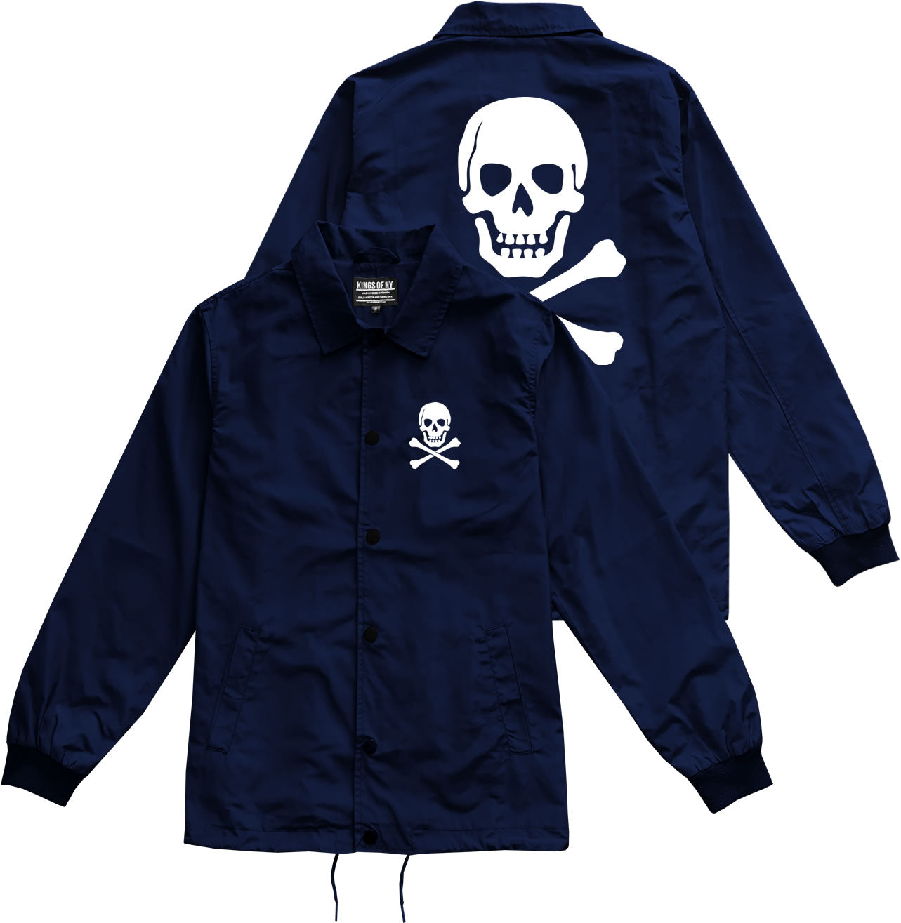 Skull and Crossbones Mens Coaches Jacket – KINGS OF NY