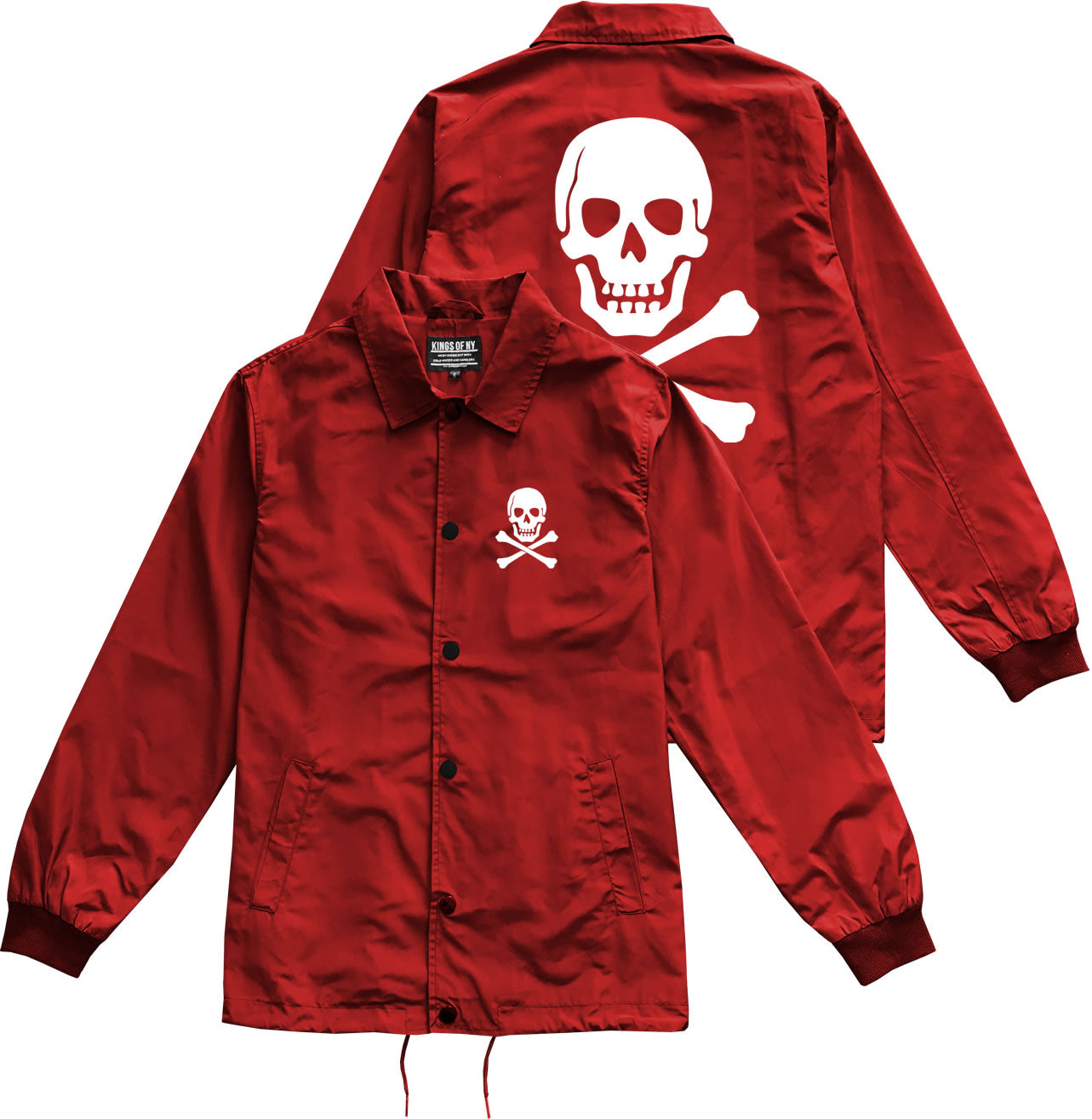 Skull and Crossbones Mens Coaches Jacket – KINGS OF NY