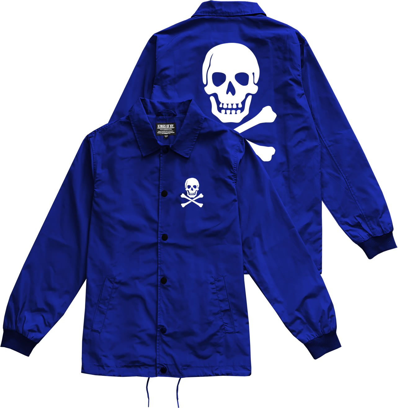 Skull and Crossbones Mens Coaches Jacket – KINGS OF NY