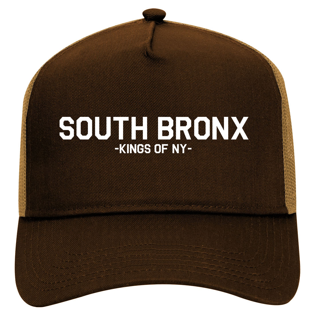 South Bronx Kings Of NY Mens Mesh Trucker Hat Brown