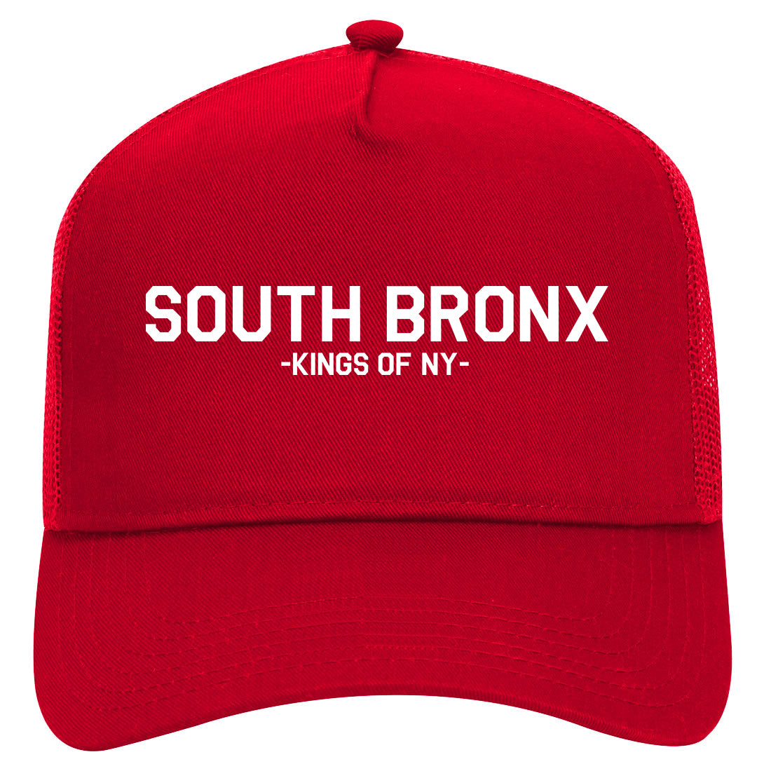 South Bronx Kings Of NY Mens Mesh Trucker Hat Red