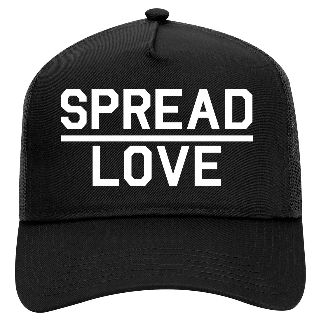 Spead Love Brooklyn Mens Mesh Trucker Hat Black
