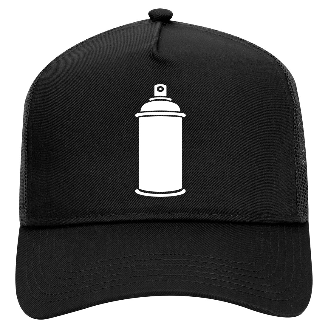 Spray Can Paint Graffiti Mens Mesh Trucker Hat Black