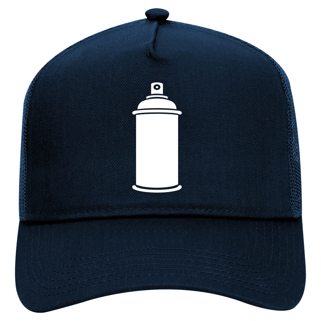 Spray Can Paint Graffiti Mens Mesh Trucker Hat Navy Blue