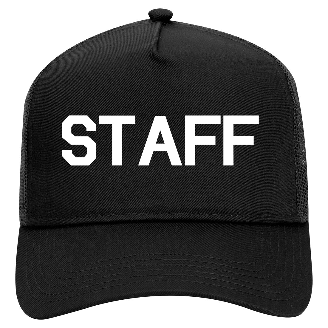 Staff Club Concert Event Mens Mesh Trucker Hat Black