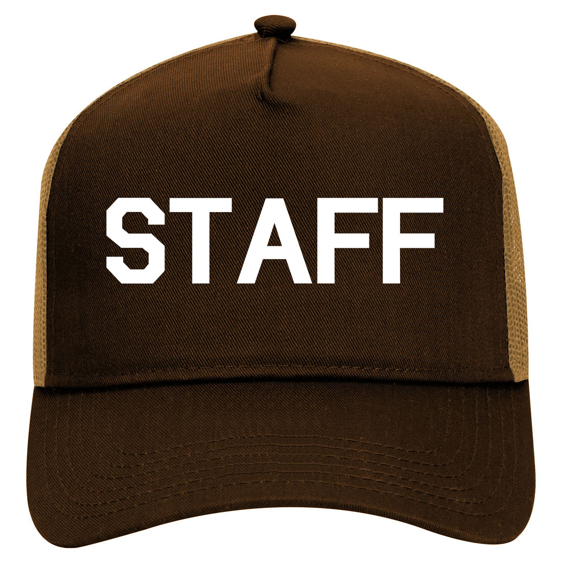 Staff Club Concert Event Mens Mesh Trucker Hat Brown