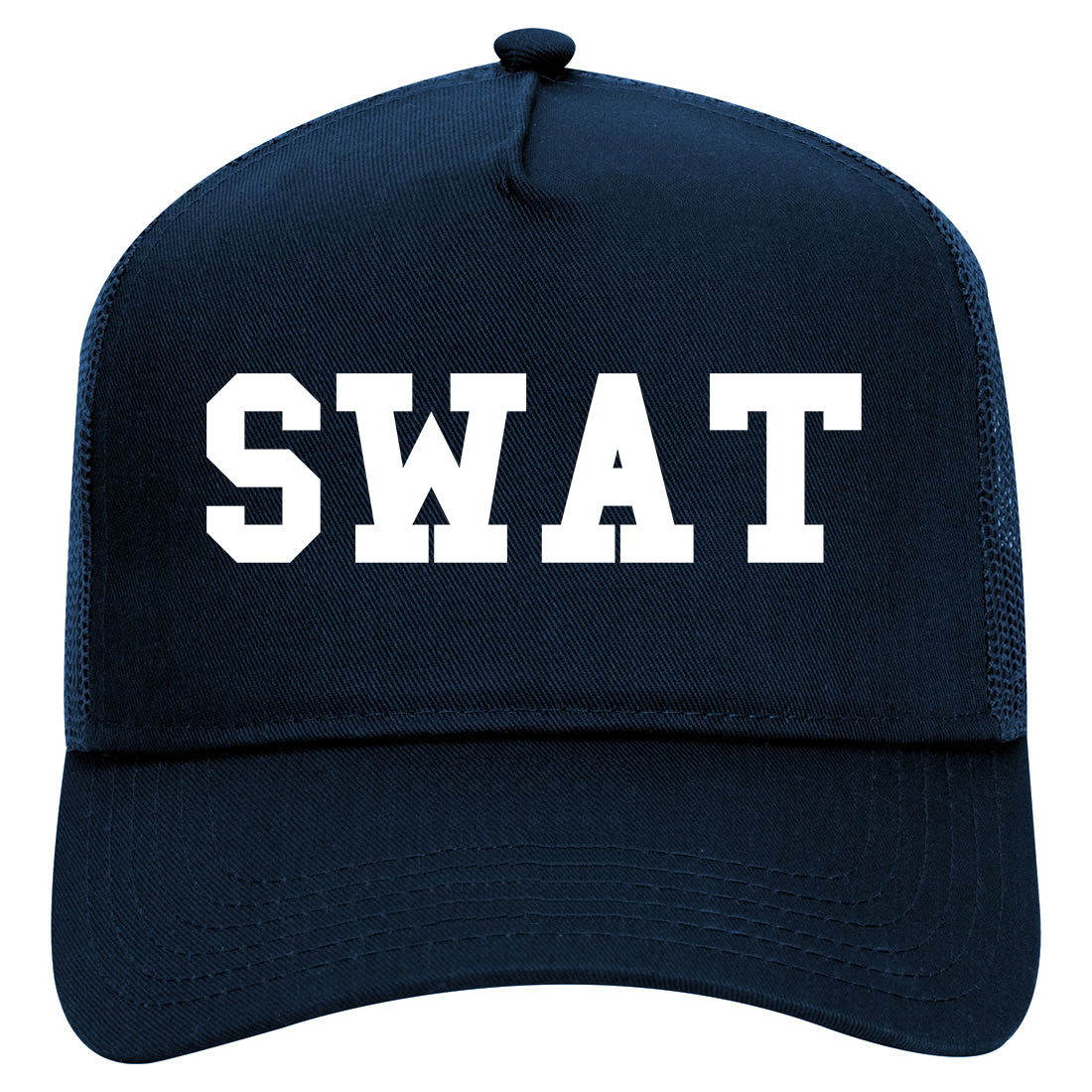 Swat Law Enforcement Mens Mesh Trucker Hat Navy Blue