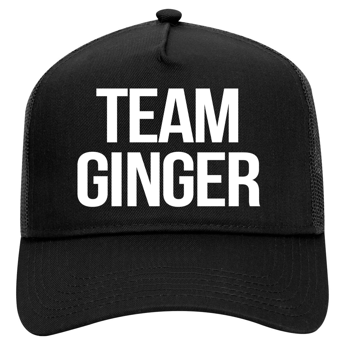 Team Ginger Funny St Patricks Day Irish Mens Mesh Trucker Hat Black