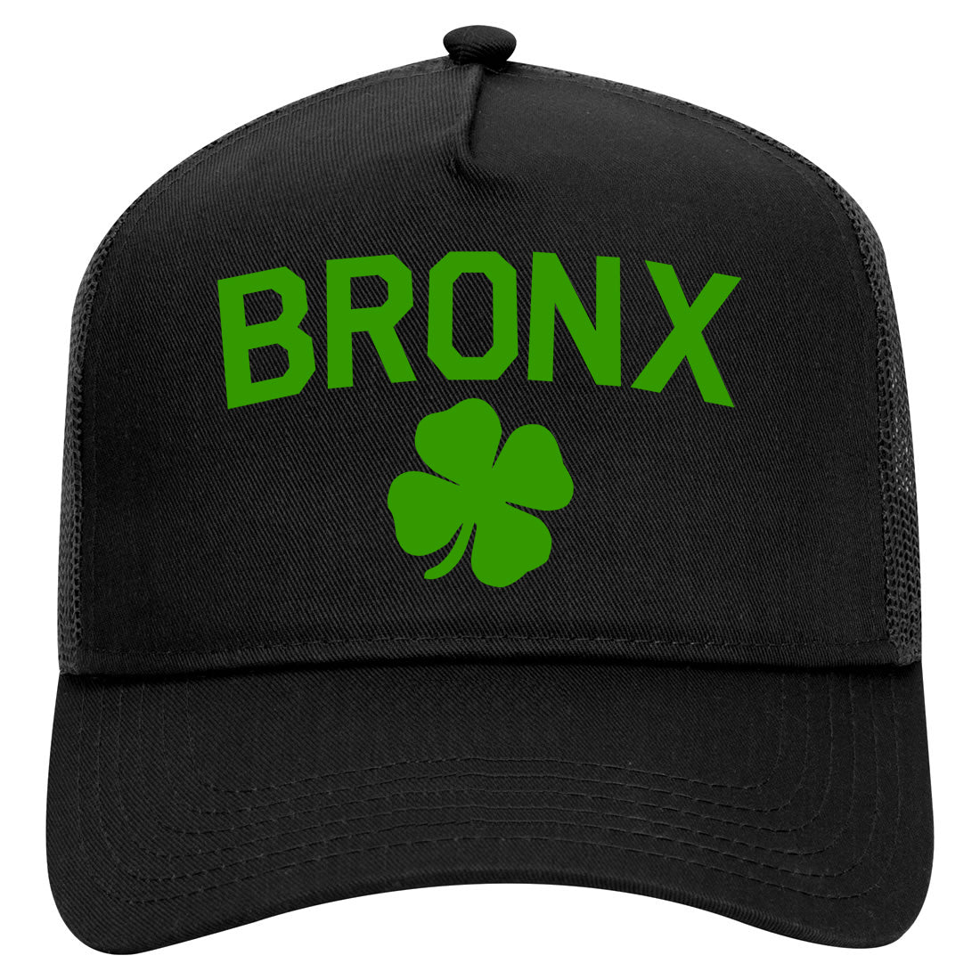 The Bronx Irish St Patricks Day Mens Mesh Trucker Hat Black