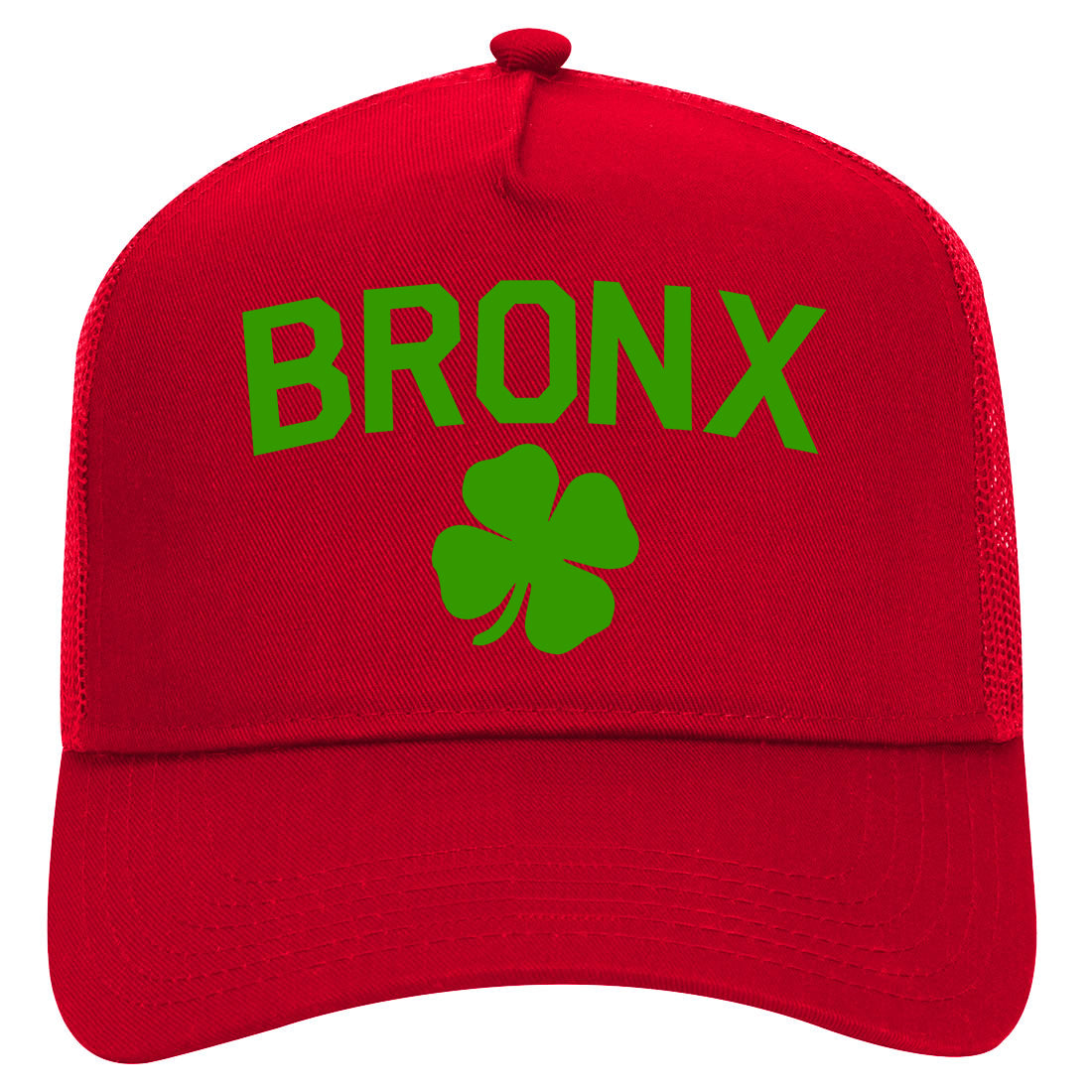 The Bronx Irish St Patricks Day Mens Mesh Trucker Hat Red
