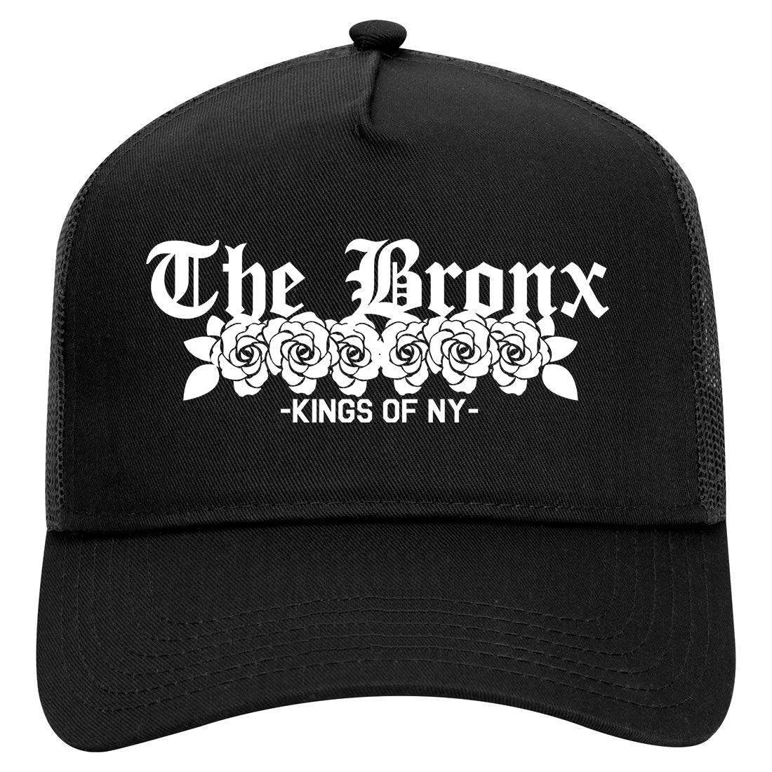 The Bronx Roses Kings Of NY Mens Mesh Trucker Hat Black
