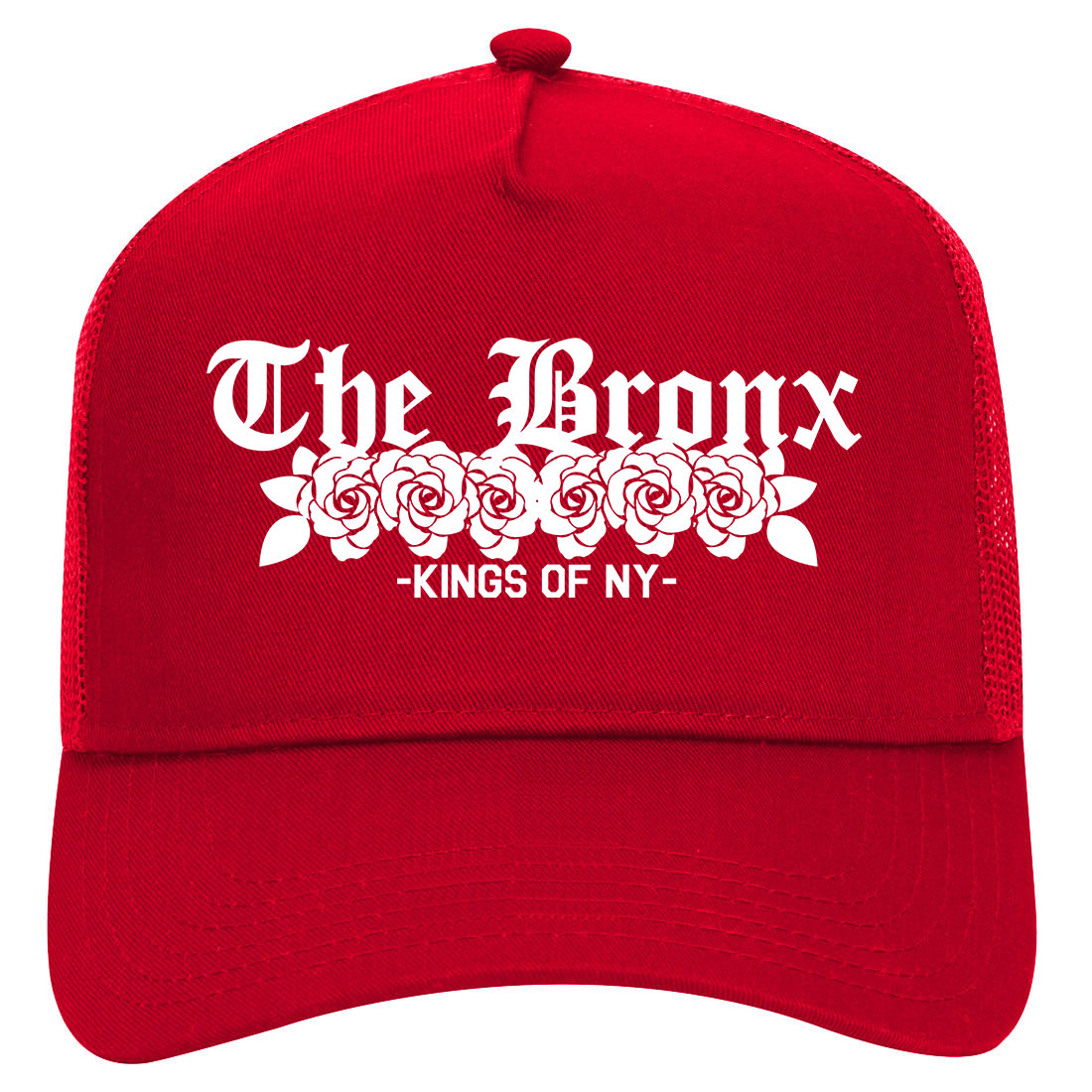 The Bronx Roses Kings Of NY Mens Mesh Trucker Hat Red