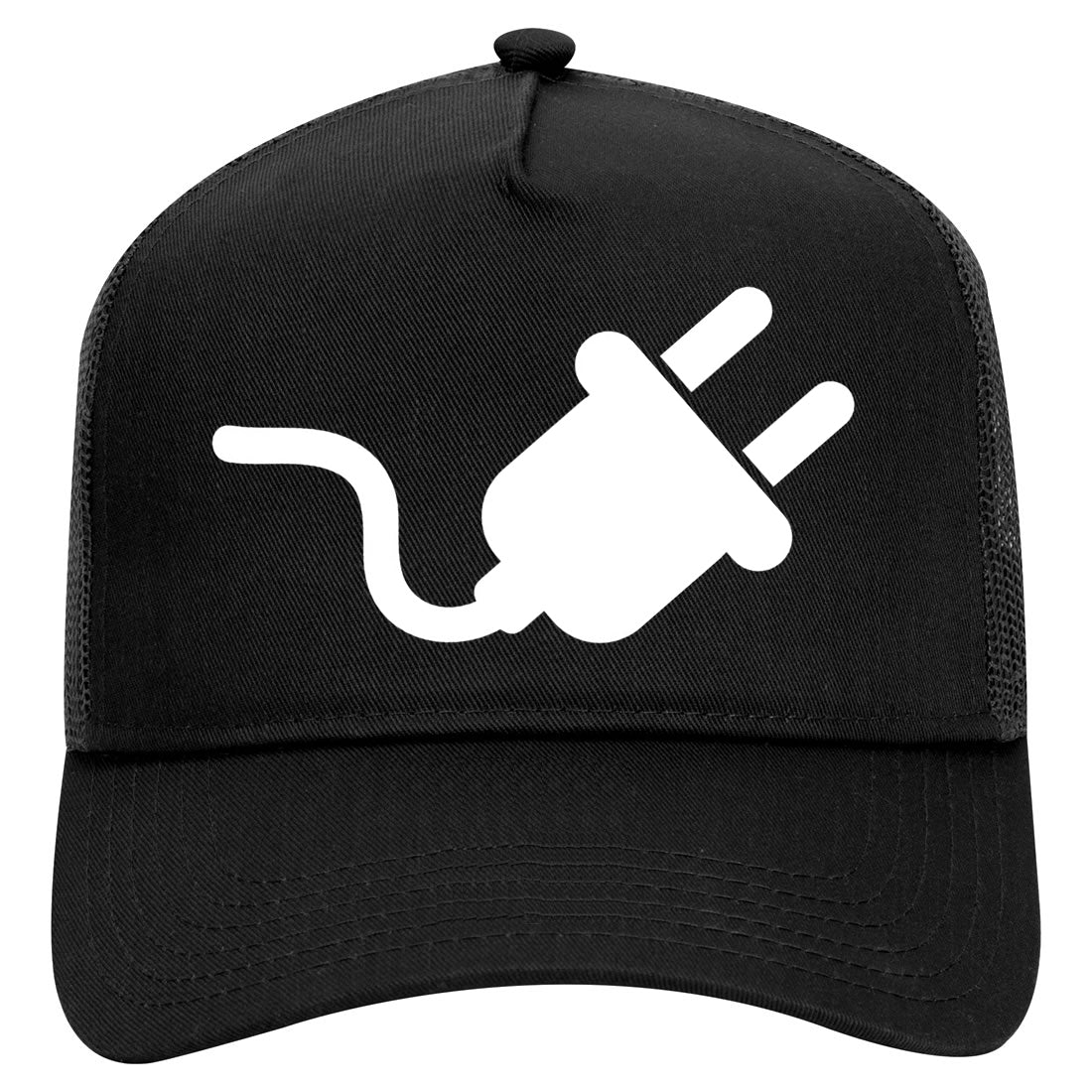 The Plug Dealer Mens Mesh Trucker Hat Black