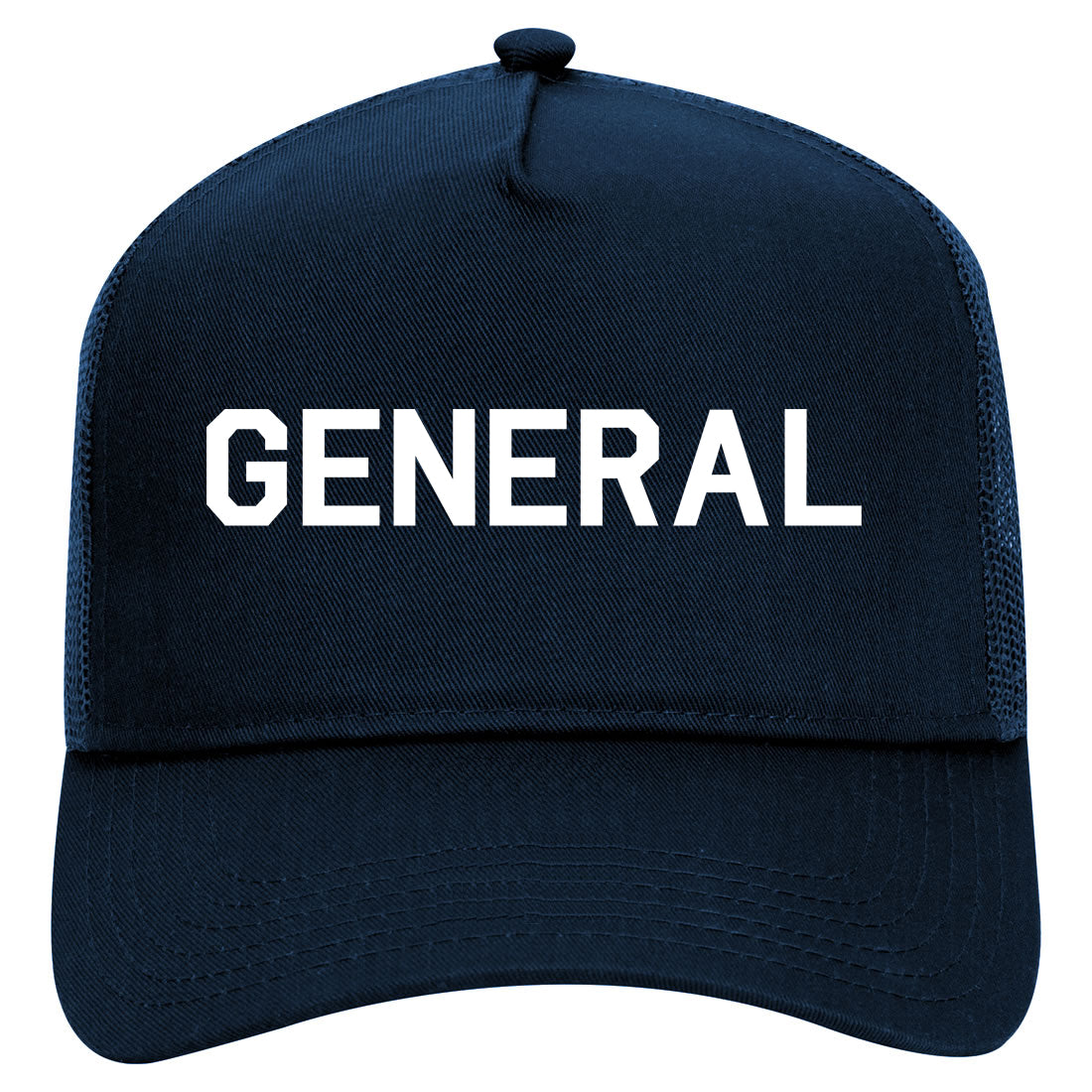 US General WW2 Mens Mesh Trucker Hat Navy Blue