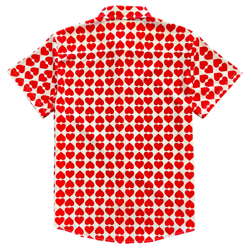 mens valentines day dress shirt Men's Heartbeat Button Down Shirt