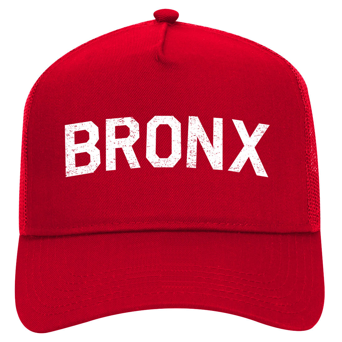 Vintage Bronx New York Mens Mesh Trucker Hat Red