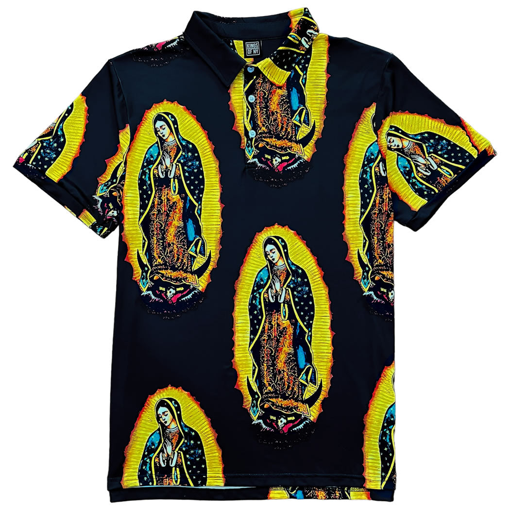 Virgin Of Guadalupe Religious Men's Polo Golf Shirt
