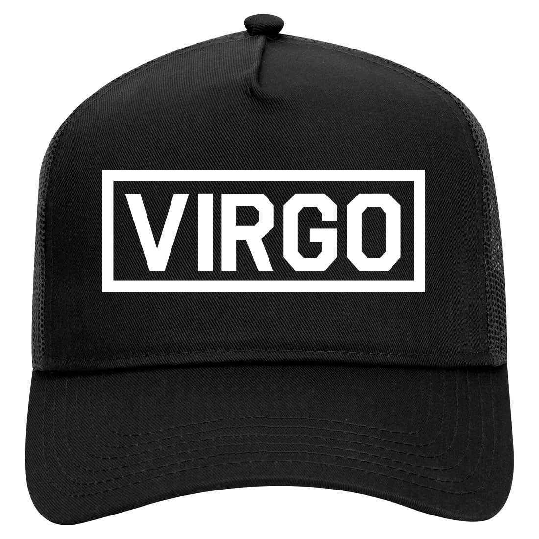 Virgo Horoscope Sign Mens Mesh Trucker Hat Black