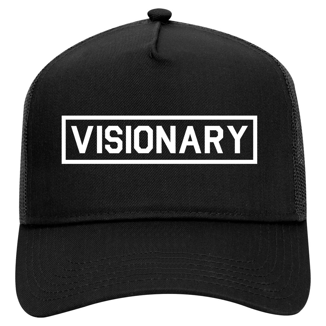 Visionary Box Mens Mesh Trucker Hat Black