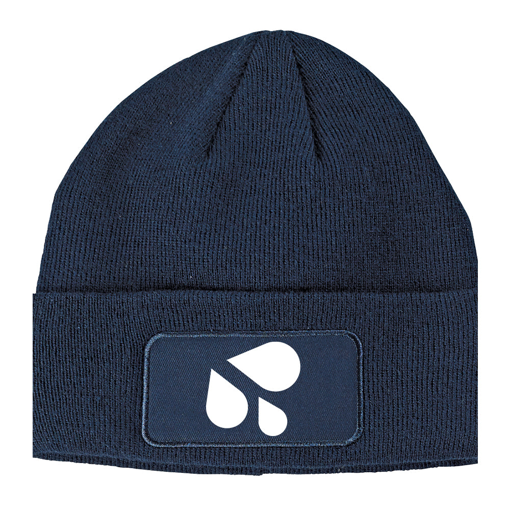 Wet Splashing Sweat Symbol Winter Knit Adult Beanie Hat Navy Blue