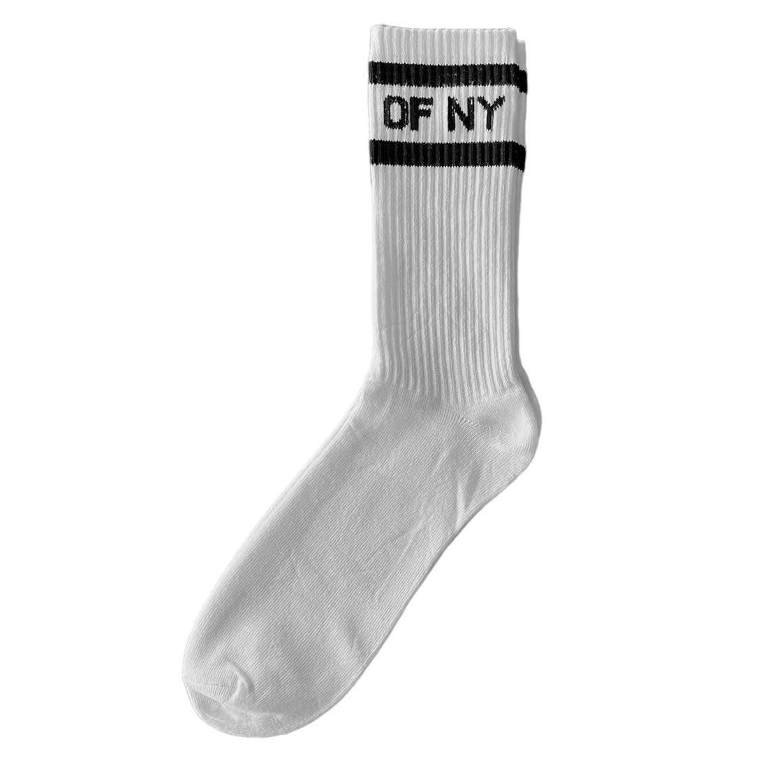 White And Black Logo Men's Striped Socks