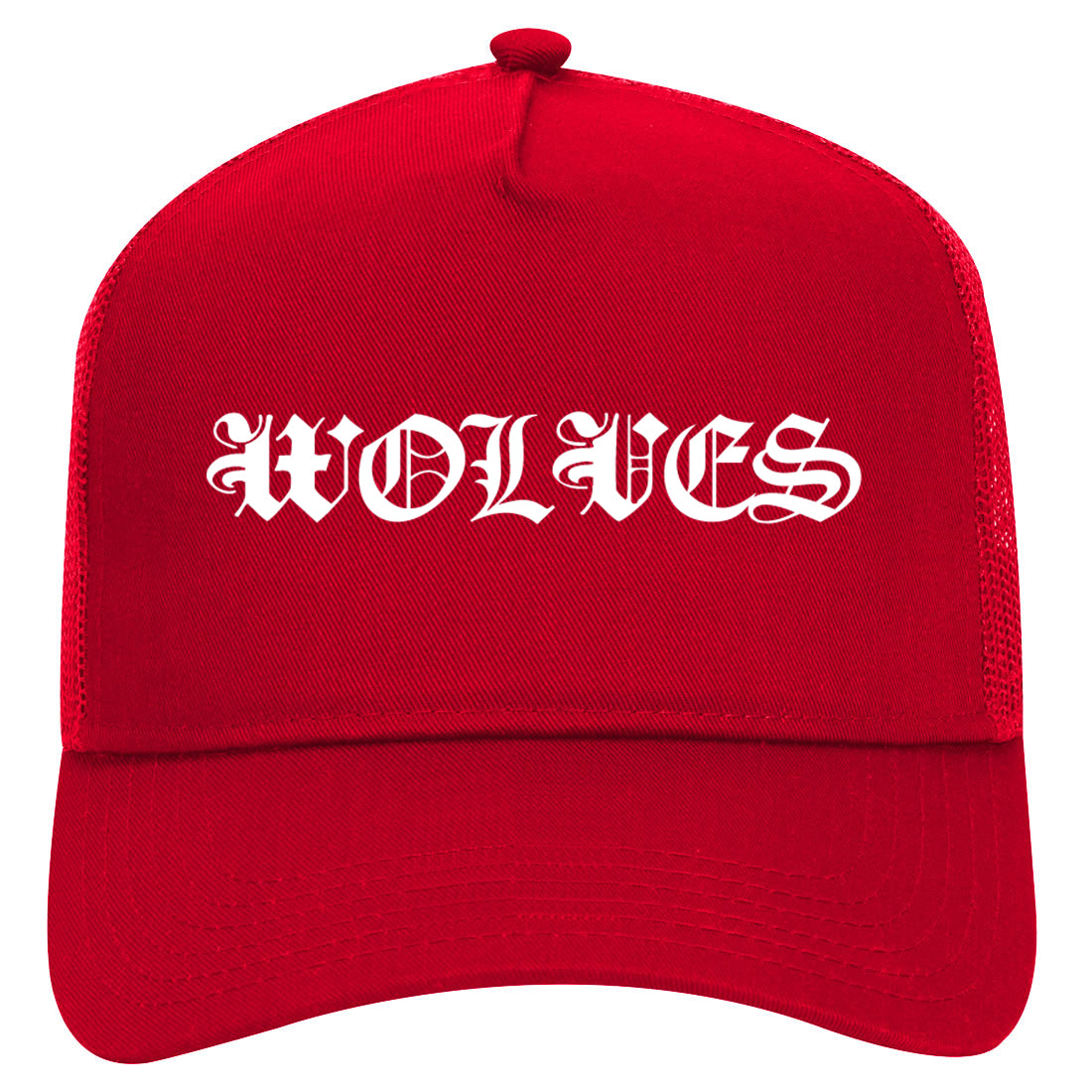 Wolves Goth Mens Mesh Trucker Hat Red