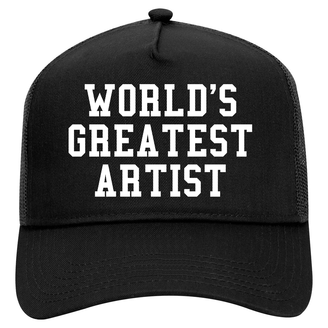 Worlds Greatest Artist Art Graphic Designer Mens Mesh Trucker Hat Black