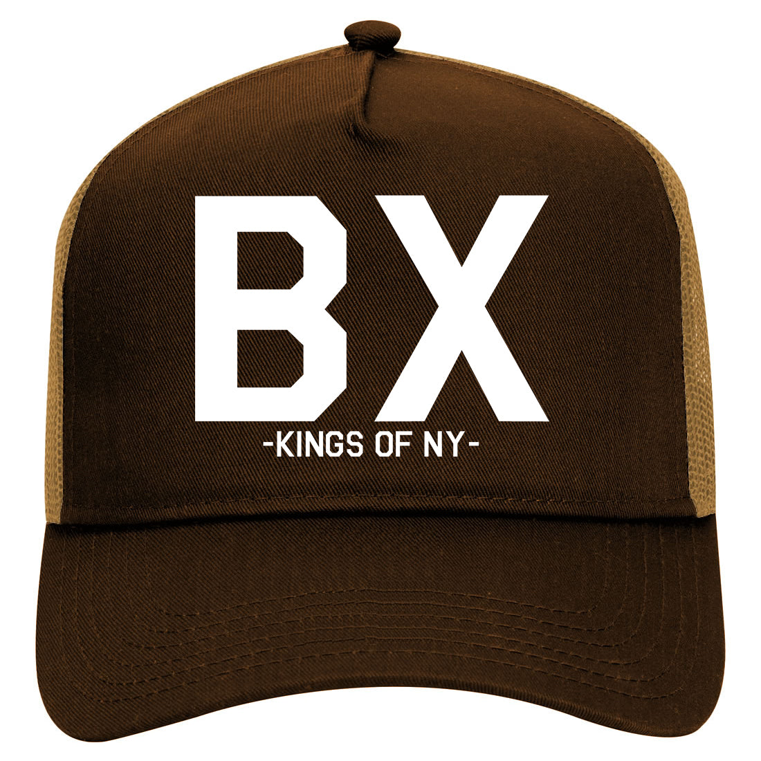 bx Mens Mesh Trucker Hat Brown