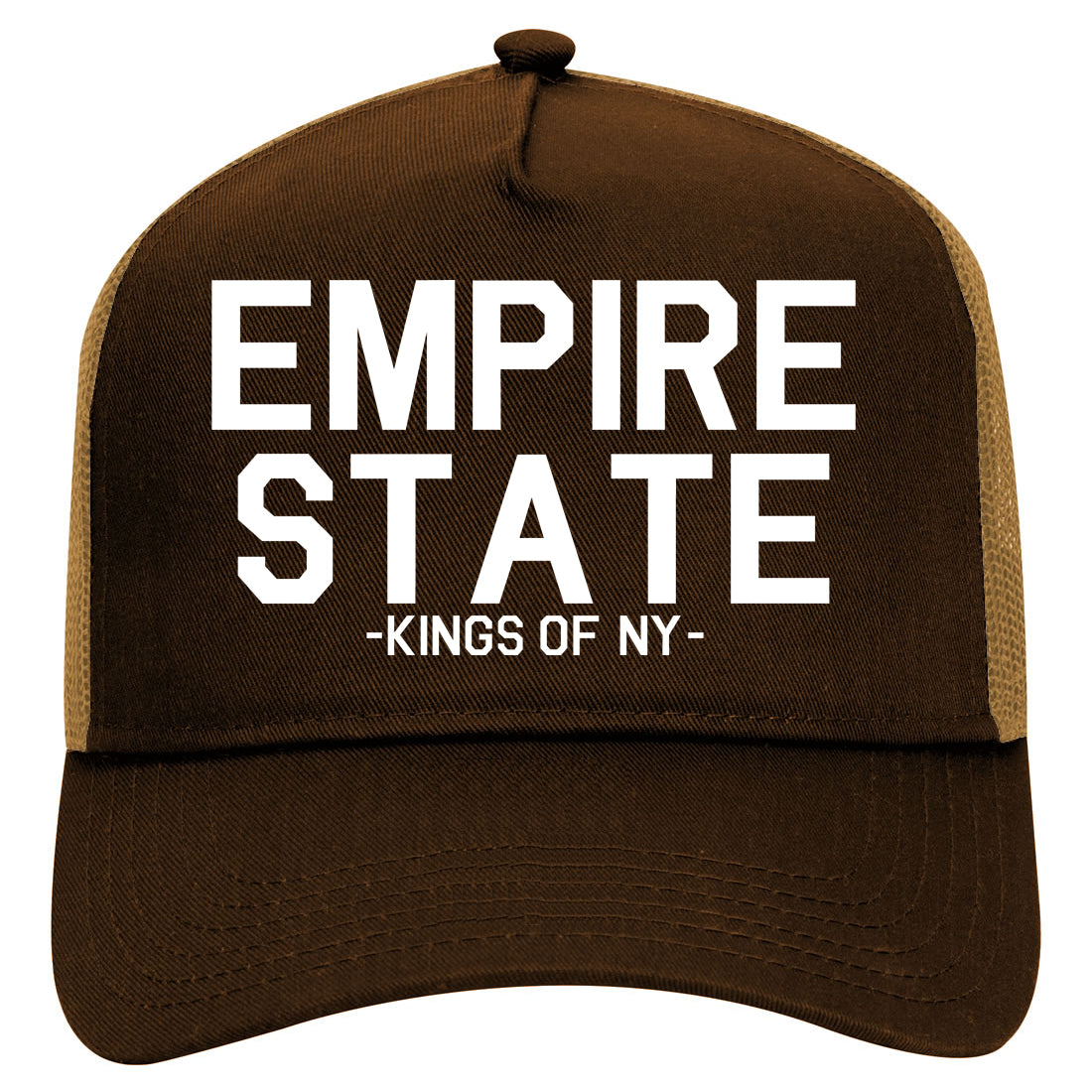 empirestate Mens Mesh Trucker Hat Brown