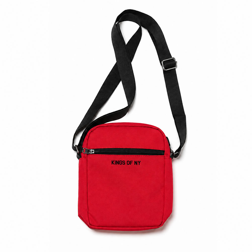 men's red crossbody bag by kings of ny