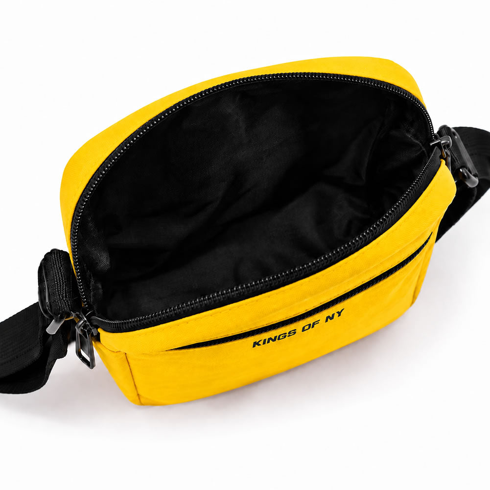 Inside of Men's Core Yellow Crossbody Bag by Kings Of NY