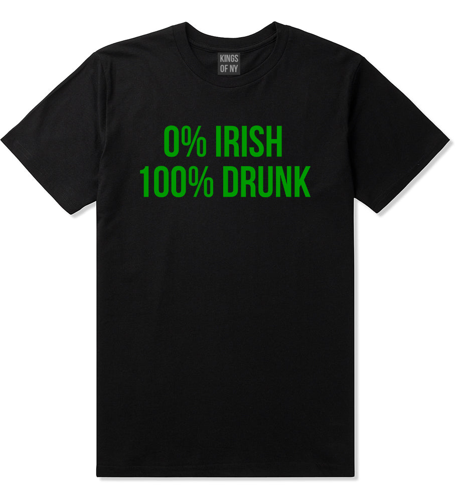 0 Irish 100 Drunk Funny St Patricks Day Mens T-Shirt Black