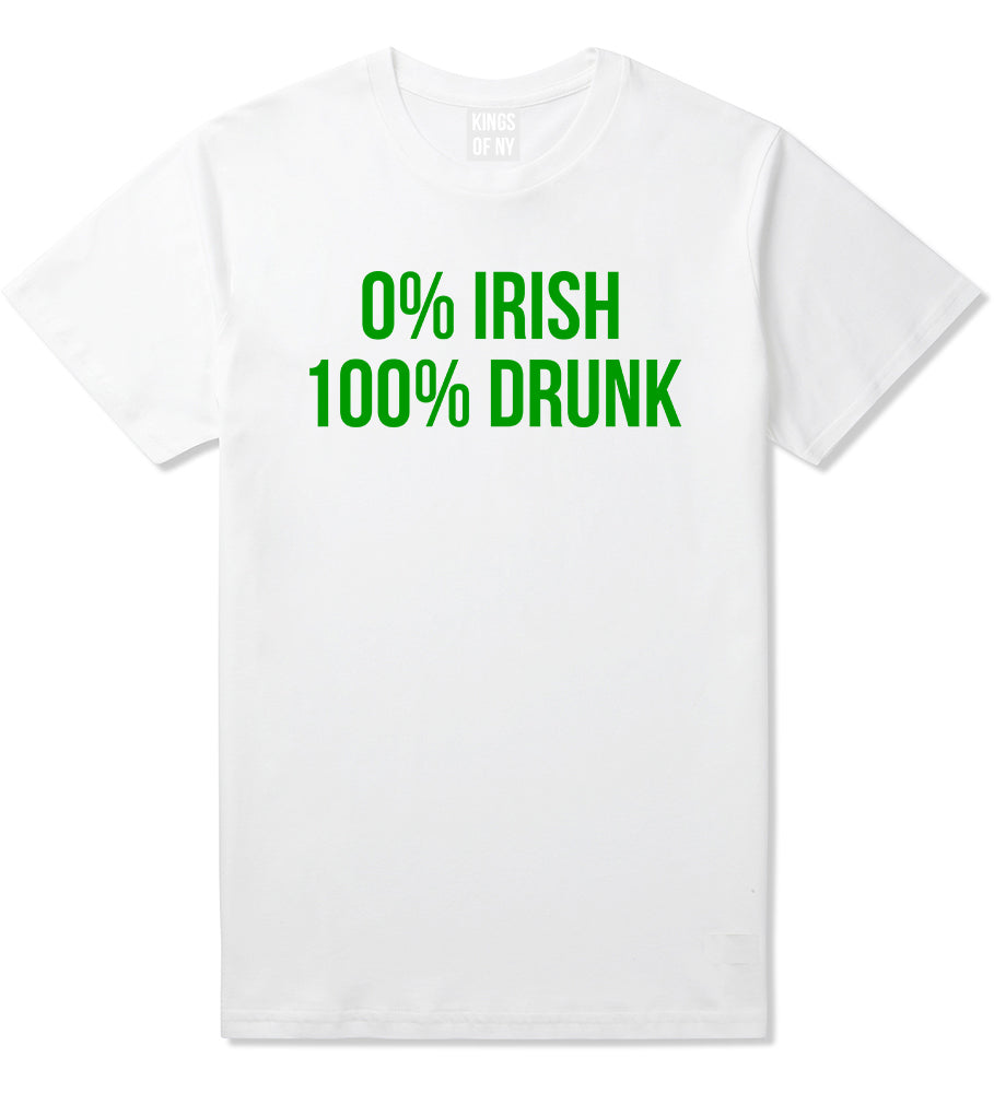 0 Irish 100 Drunk Funny St Patricks Day Mens T-Shirt White
