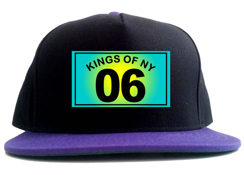 06 Gradient 2006 2 Tone Snapback Hat in Black and Purple by Kings Of NY