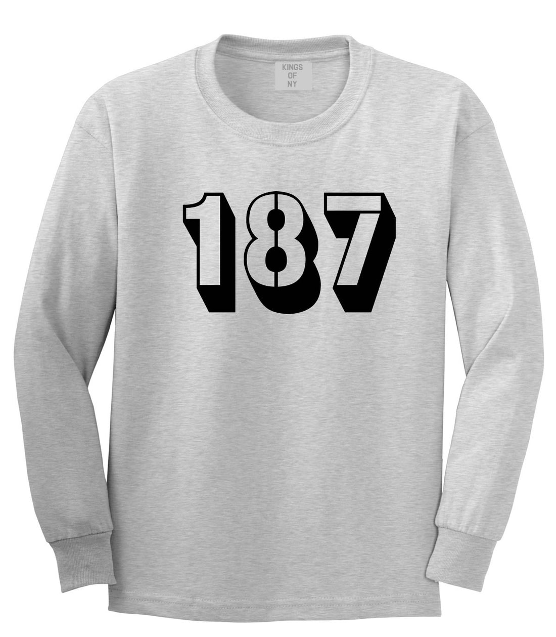 187 Long Sleeve T-Shirt in Grey by Kings Of NY