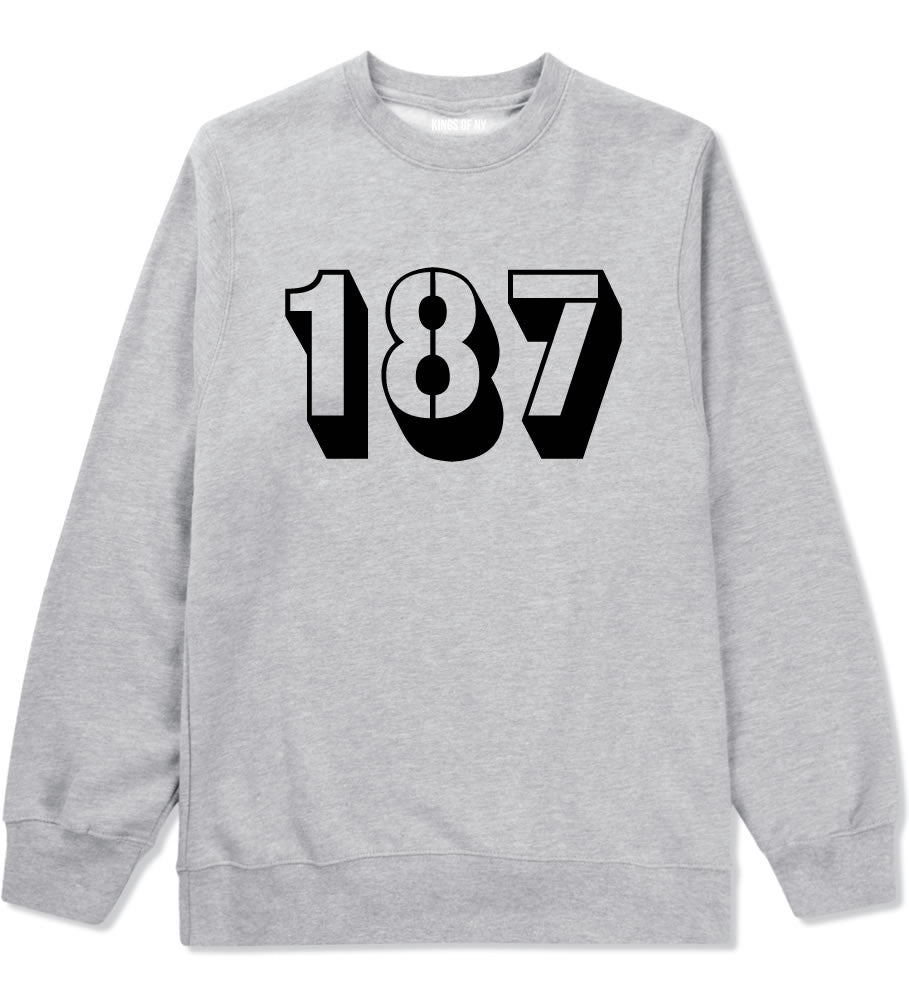 187 Crewneck Sweatshirt in Grey by Kings Of NY