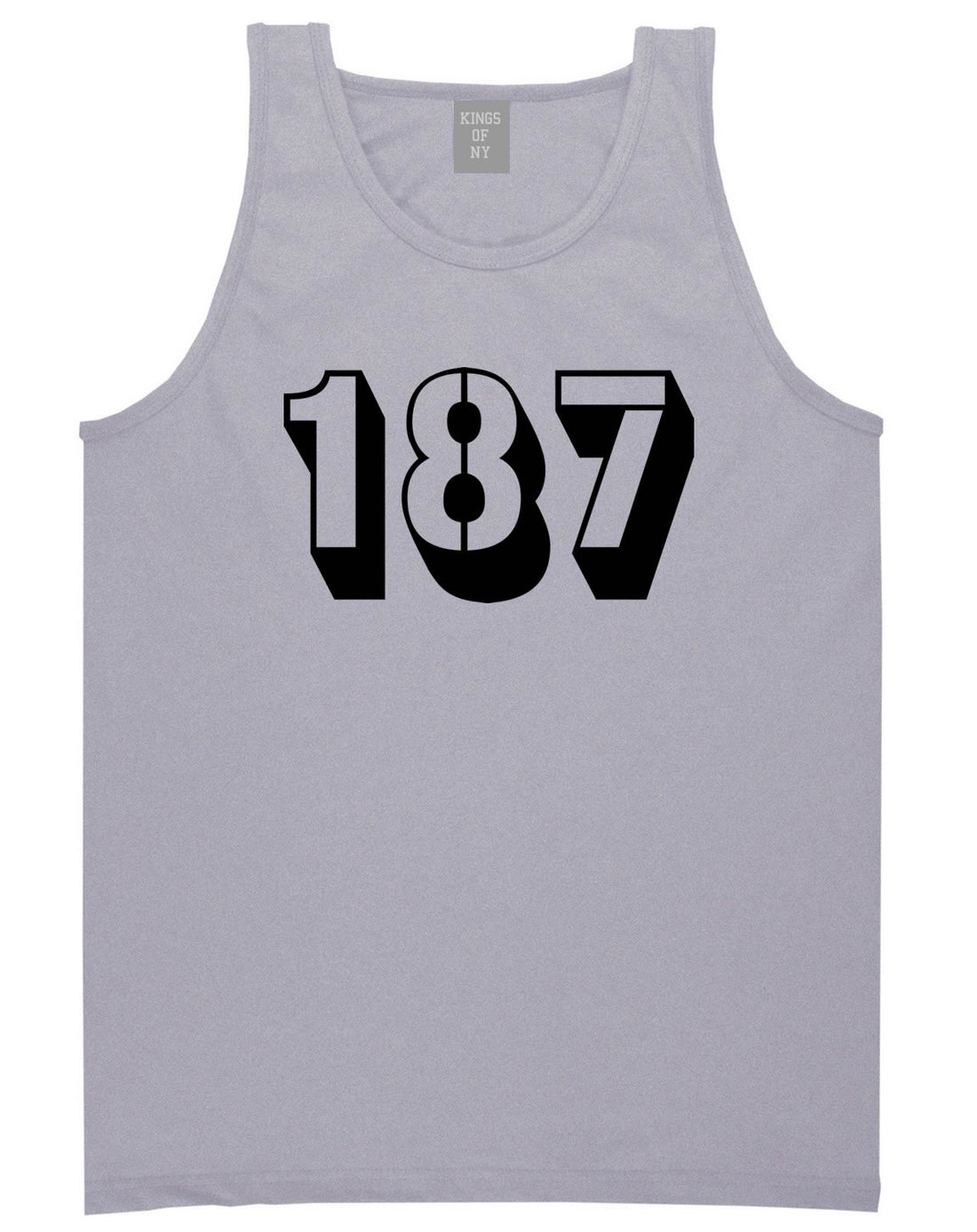 187 Tank Top in Grey by Kings Of NY