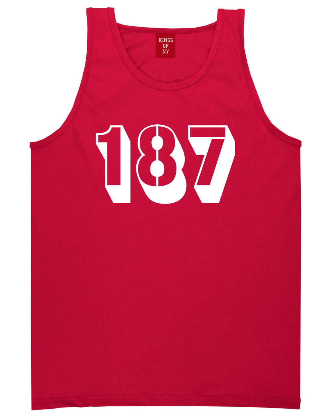 187 Tank Top in Red by Kings Of NY