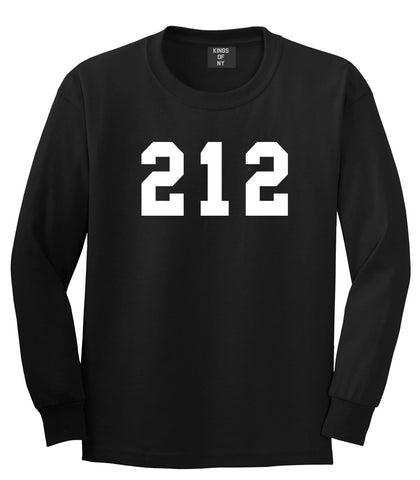 212 New York Area Code Long Sleeve T-Shirt in Black By Kings Of NY