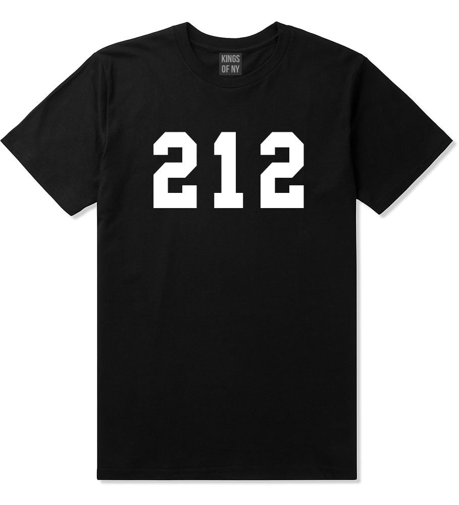 212 New York Area Code Boys Kids T-Shirt in Black By Kings Of NY