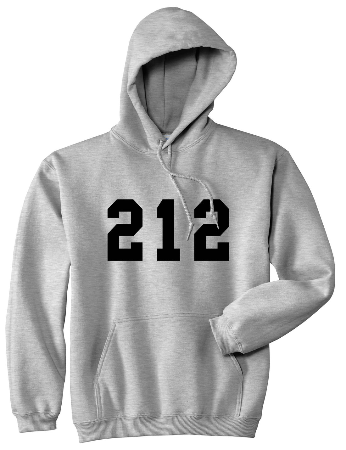 212 New York Area Code Pullover Hoodie in Grey By Kings Of NY