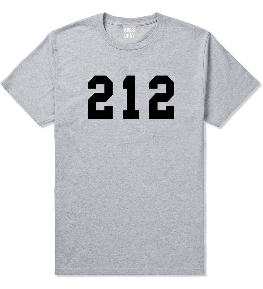 212 New York Area Code T-Shirt in Grey By Kings Of NY
