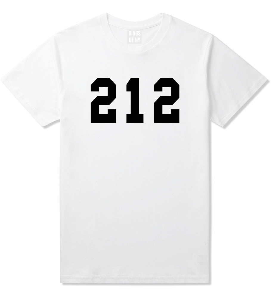212 New York Area Code Boys Kids T-Shirt in White By Kings Of NY